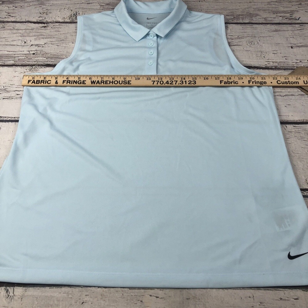 NEW NIKE WOMEN'S DRI FIT MOVE TO ZERO SLEEVELESS GOLF POLO XL NWT - Picture 8 of 11